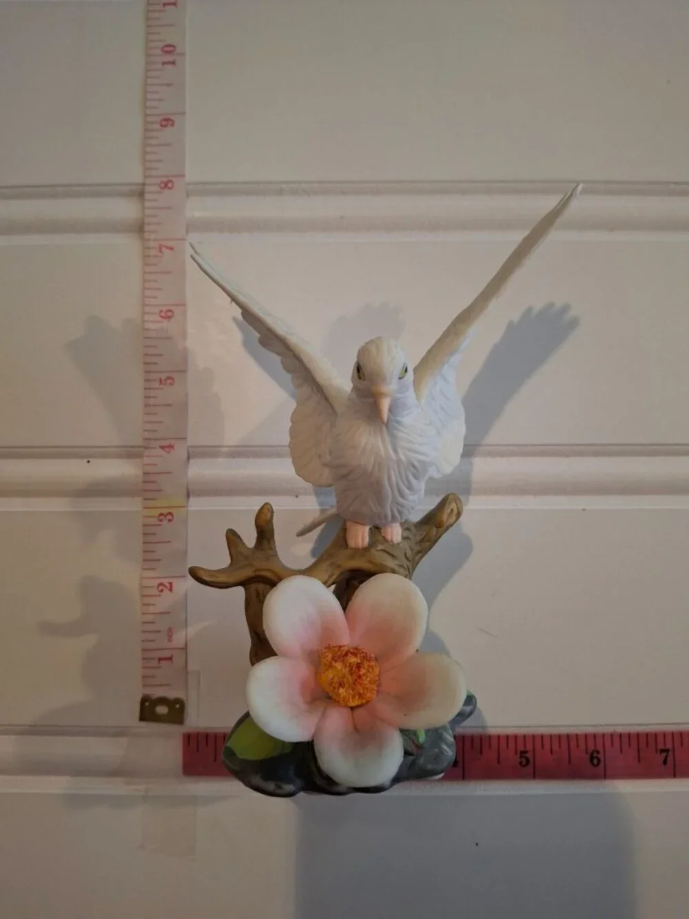 Vintage Wellington Collection Porcelain Dove Figurine Bird Statue Floral Decor